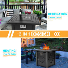 Load image into Gallery viewer, hOmeHua 28 inch Square Auto-Ignition Outdoor Propane Fire Pit Table  - Black