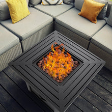 Load image into Gallery viewer, hOmeHua 28 inch Square Auto-Ignition Outdoor Propane Fire Pit Table  - Black