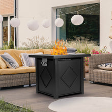 Load image into Gallery viewer, hOmeHua 28 inch Square Auto-Ignition Outdoor Propane Fire Pit Table  - Black