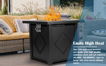 Load image into Gallery viewer, hOmeHua 28 inch Square Auto-Ignition Outdoor Propane Fire Pit Table  - Black