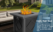 Load image into Gallery viewer, hOmeHua 28 inch Square Auto-Ignition Outdoor Propane Fire Pit Table  - Black