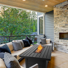 Load image into Gallery viewer, hOmeHua 42 inch Rectangle Auto-Ignition Outdoor Propane Fire Pit Table  - Black