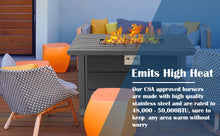 Load image into Gallery viewer, hOmeHua 42 inch Rectangle Auto-Ignition Outdoor Propane Fire Pit Table  - Black