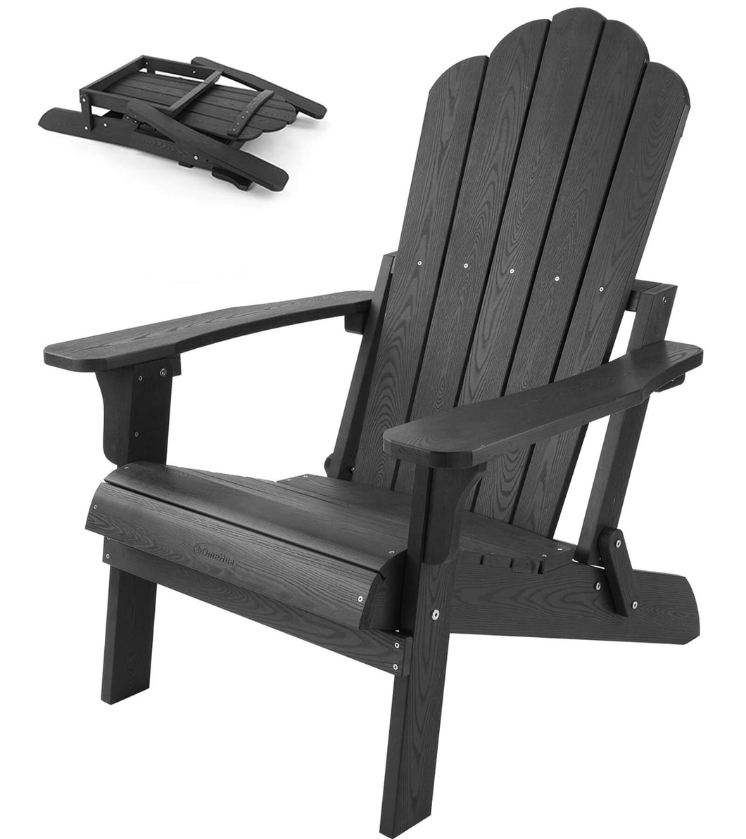 hOmeHua FACE Folding Adirondack Chair Weather Resistant