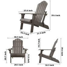 Load image into Gallery viewer, Folding Adirondack Chair Weather Resistant - Dark Brown
