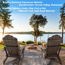 Load image into Gallery viewer, hOmeHua FACE Folding Adirondack Chair Weather Resistant
