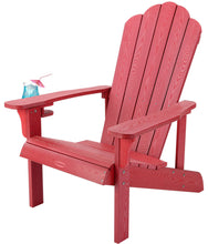 Load image into Gallery viewer, Adirondack Chair Weather Resistant  with Cup Holder - Red
