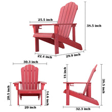 Load image into Gallery viewer, Adirondack Chair Weather Resistant  with Cup Holder - Red
