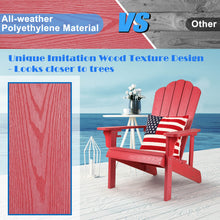 Load image into Gallery viewer, Adirondack Chair Weather Resistant  with Cup Holder - Red
