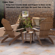 Load image into Gallery viewer, Oversized Adirondack Chair Weather Resistant with Cup Holder - Wood Color
