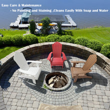 Load image into Gallery viewer, Oversized Adirondack Chair Weather Resistant with Cup Holder - Wood Color
