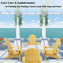 Load image into Gallery viewer, Adirondack Chair Weather Resistant  with Cup Holder - Yellow
