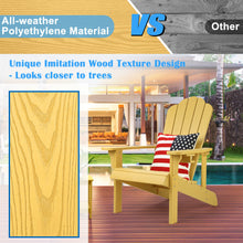 Load image into Gallery viewer, Adirondack Chair Weather Resistant  with Cup Holder - Yellow
