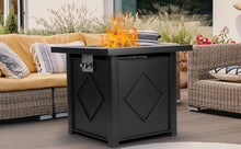 Load image into Gallery viewer, hOmeHua 28 inch Square Auto-Ignition Outdoor Propane Fire Pit Table  - Black
