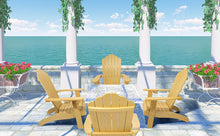 Load image into Gallery viewer, Oversized Adirondack Chair Weather Resistant with Cup Holder - Yellow
