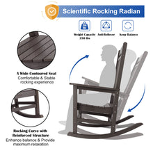 Load image into Gallery viewer, Weather Resistant  Outdoor Indoor Rocking Chair - Dark Brown
