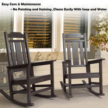 Load image into Gallery viewer, Weather Resistant  Outdoor Indoor Rocking Chair - Dark Brown
